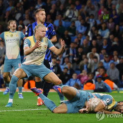 맨시티, 홀란의 침묵 속에 인터밀란과 0-0 무승부