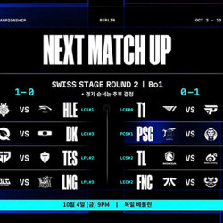 [롤드컵] 한화생명 유럽 최강 G2 만난다, 젠지는 2연속 LPL 과 대결... 16강 2일차 대진 공개