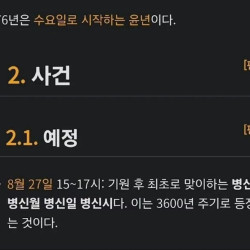 2076년 8월 27일 15시까지 살면 볼 수 있는 병신같은 날