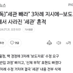 '세관 빼라' 3차례 지시에…보도자료에서 사라진 '세관' 흔적