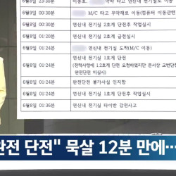 '완전 단전' 묵살 12분 뒤 감전사