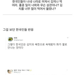 중국인들의 한국 비하발언