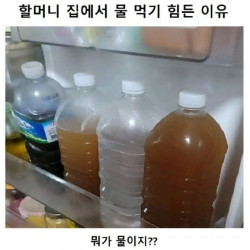 할머니 집에서 물먹기 힘든이유