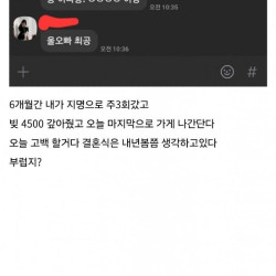 오피녀 빚 4,500 대신 갚아준 노가다갤러