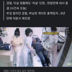 (강남)유흥업소 비리 캐던 형사, 사고 후 저수지 속 주검으로