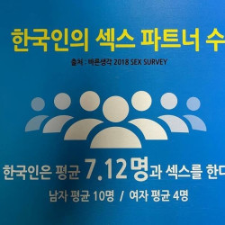 충격적인 한국인의 평균 섹스 파트너 수