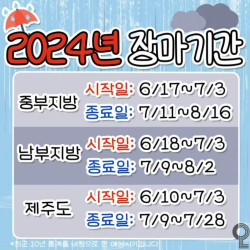 24년 장마 예보