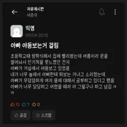 초딩 아들한테 야동 걸린 아빠