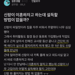 신랑이랑 이혼하기 싫은 블라녀