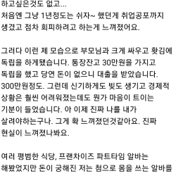 3년 백수였다가 몸쓰는 알바하고 느낀 점