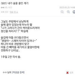 어떤 계기로 술을 줄이게 된 디씨인