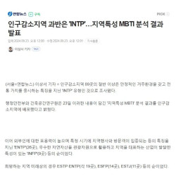 인구감소지역 80%는 INTP