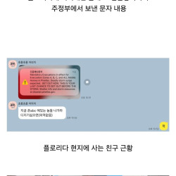 미국 : 살고싶으면 당장 여기서 나가