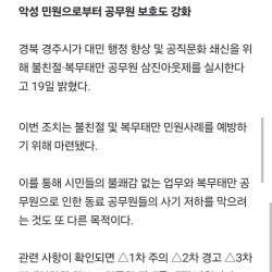 경주시 공무원 불친절 삼진아웃제 실시