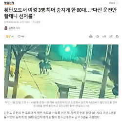 횡단보도서 여성 3명 치어 숨지게 한 80대…“다신 운전안할테니 선처를”