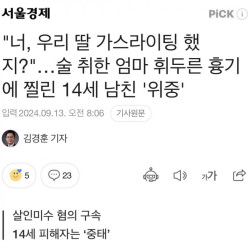 너, 우리 딸 가스라이팅 했지…술 취한 엄마 휘두른 흉기에 찔린 14세 남친 '위중'