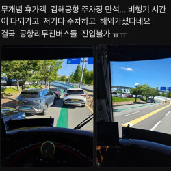 김해공항 민폐 주차