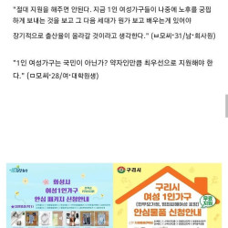 여성 1인가구 지원 여론조사와 현실