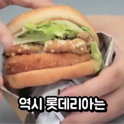 롯데리아를 먹고 실망한적이 없는 침착맨