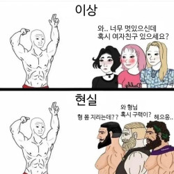 헬스 몸만들기 이상과 현실