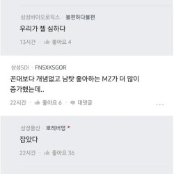 삼성 직원이 느끼는 요즘의 삼성