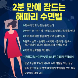 2분만에 잠 드는 꿀잠 수면법