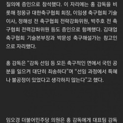 홍명보: '국민을 위해 희생해도 욕먹어'