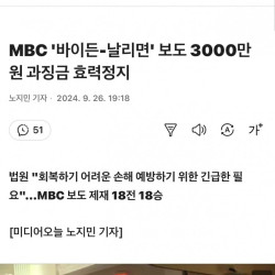 MBC 보도 제재 18전 18승