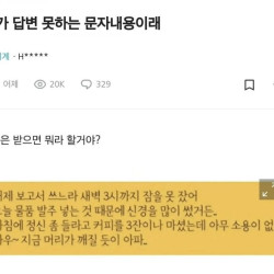 T가 답변 못하는 문자 내용