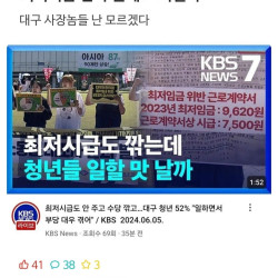 대구의 최저시급에 개빡친 경북대생