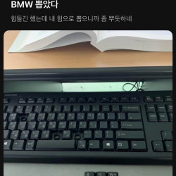 BMW 뽑았습니다.