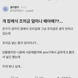 개 장례식 조의금...