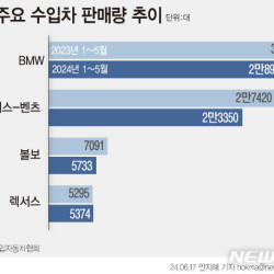 테슬라 제외 판매량 따져보니…수입차 두자릿수 판매 감소