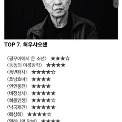 이동진의 아시아 거장 감독들 평점 순위 TOP12