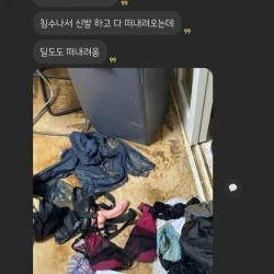 ㅇㅎ?) 침수 돼서 떠내려 온 옆집 여자들 물건