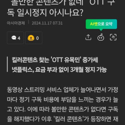 넷플릭스 구독 일시정지 시스템 도입