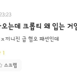 뱃살 삐져나오는데 크롭티 왜 입는거임?