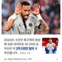 축구 스타들의 2024년 순자산 ㄷㄷㄷㄷㄷ