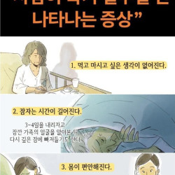 사람이 죽기 일주일 전 나타나는 증상