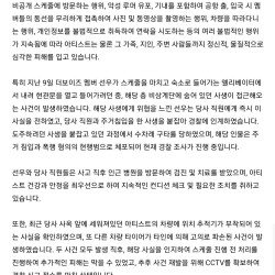 숙소앞에서 사생한테 구타당한 남돌