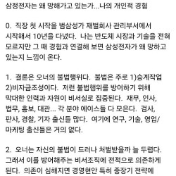 펌)삼성전자는 왜 망해가고 있는가