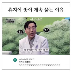 휴지에 똥이 계속 묻는 이유