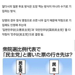 일본 총선 비례대표 투표 최대 논란