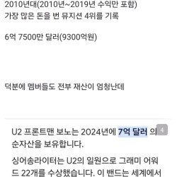 아일랜드 최고의 밴드라는 U2 순자산 ㄷㄷㄷㄷ