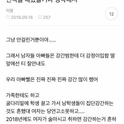 아빠뻘 남자는 강간 한번씩 해봤다는 여초