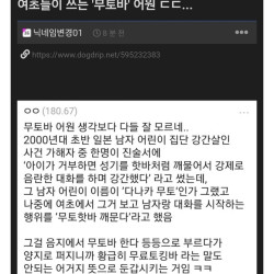 무토바 단어가 날조라는 여초 ㄷㄷㄷ