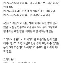 대기업 간 지방대 친구 학벌로 무시했다가 싸움남