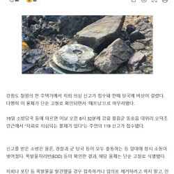 지뢰인 것 같아요…주민 신고에 119 출동해보니